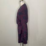 Gap  Floral Mini Dress in Navy and Burgundy, Drop Waist size M Photo 2