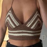 Handmade Crochet Crop Corset Back Lace Up Tank Top Photo 5