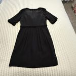 Antik Batik Dress Sz M 40 Short Sleeve 100% Silk Beaded Has Pockets Black Size M Photo 8