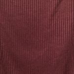 AFRM OFF SHOULDER MAROON RUBBED LONG SLEEVE BODYSUIT | XS Red Photo 3