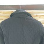 Gallery  S Black Quilted Snap Front Cotton Jacket Photo 6