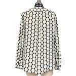 Etro Made in Italy 100% Silk Polka Dot Floral Embroidered Blouse Size 44/Medium Black Photo 1