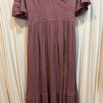 In Loom  Mauve Midi‎ Dress with Lace Details Boho Chic Bohemian Dress Photo 0