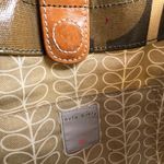 Orla Kiely Classic Zip Shoulder Bag Multi Stem Print Coated Canvas Browns/Tan Brown Photo 5