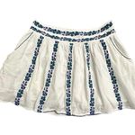 Tory Burch  Size 8 Embroidered White Alexandria‎ Skirt Women’s Beaded #E13-5 Photo 0