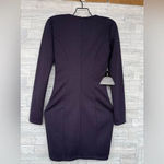 Rare London Navy Deep V-Neck Military Style Dress XS Photo 10
