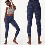 Sweaty Betty Sweat Betty Navy Blue Power Legging 7/8 Length Camo Size Small Photo 1