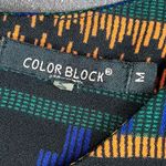 Color Block Colorful Geometric Short Sleeve Mini Dress Medium Orange Photo 7