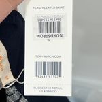 Tory Burch  Womens Plaid Pleated Skirt Small NWT $398 Black Midi Academic A Line Photo 3