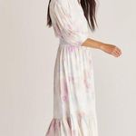 Z Supply  Tanya Blurred White Pink Floral Button Front Maxi Dress Size Small Photo 3