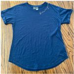 Saturday Sunday Anthropologie Top Womens Small Embroidered Tee Top Blue Casual Photo 1