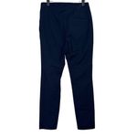 ZARA Chino Crop Trouser Dress Pant Stretch Straight Leg Pockets 6 Navy Blue Photo 11