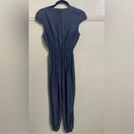 Bebe  cap Sleeve Lightweight denim Jumpsuit  Photo 5