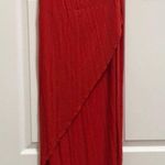 Uk2la DARK ORANGE MAXI SKIRT HIGH LOW SIZE SMALL Photo 0