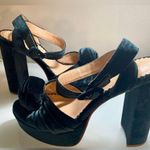 Antonio Melani x Nicola Bathie Emilia Velvet Rose Platform Dress Sandals | Sz 9 Photo 4