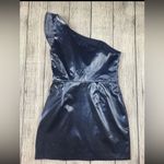 H:ours  For Revolve Aneta Stretch‎ Vinyl Mini Dress In Navy Size L NWOT $165 Photo 5