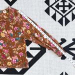 Cupcakes and Cashmere Floral Metallic Peasant Blouse Small Photo 3