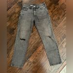Pilcro Ash Grey Ankle Straight Jeans Size 26 Distressed High Rise Photo 2