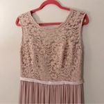 David's Bridal David’s Bridal Bridesmaid Gown Homecoming Prom Dress Size 10 Pink Formal Lace Photo 2