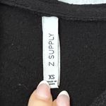 Z Supply  Black Fleece Drawstring Hoodie XS Photo 4