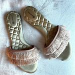 Birdies Sandals Sz 10 The Sparrow Flat Slip On Shoes Bridal Pink Fringe 611 Photo 1