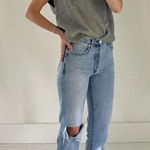 Citizens of Humanity McKenzie Distressed Curved Straight Jeans Blazing Star 24 Photo 0