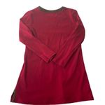 Ralph Lauren Lauren Size Small Red Suede Trim Holiday V Neck Tunic Top Photo 3