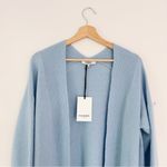 NEW NakedCashmere Tory Cashmere Open Cardigan Cloud Blue Size L Photo 6