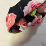 Terez  Sports Bra Rose Floral Pattern on Black Sz L NWT No Padding Photo 7