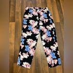 Vince Camuto  Black Floral Pants with Pink and Blue Photo 6