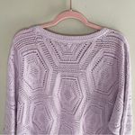 J.JILL Windsor Sweater Open Knit Crochet 3/4 Photo 7