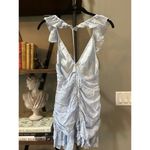 For Love & Lemons Love & Lemons Chantal Mini Ruffle Mini Dress Blue Womens Size Medium Photo 7