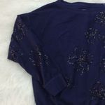 Lou & grey  navy sweatshirt floral sequin‎ motif Photo 2