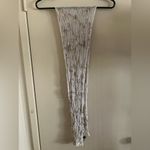 Vintage White Floral Embroidered Scarf 69”x19” Photo 3