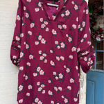 Banana Republic Floral Burgundy Women's Tunic Dress Size 4 new Photo 0