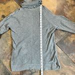 BCBGenerations Women’s Gray Peek Shoulder Turtleneck Sweater Medium Photo 3