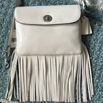Coach 1964 Leather Fringe Crossbody Bag Purse Chalk New NWT Photo 0