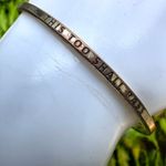 This too shall pass gold tone inspirational bangle bracelet Photo 3