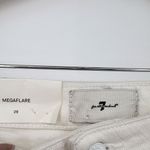 7 For All Mankind Megaflare Jeans White Flare Leg Denim Size 29 NWT Y2K Disco Photo 9