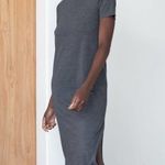 Lunya Restore Maxi‎ Dress Large Dark Gray Pima Cotton Open Back Lounge Travel Photo 0