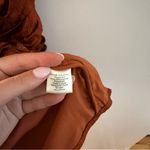 Orielle Ruched Mini Bodycon Dress Brown Size M Photo 8