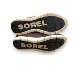 Sorel  Joan Explorer Shearling Faux Fur‎ Lace Up Gray Leather Booties Sz 9 Photo 7