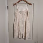 Ann Taylor Off White Silk Floral Embroidered Mini Tank Dress Y2K 90s Normcore Photo 1