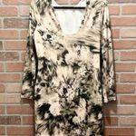 Jennifer Lopez Abstract Body Con Stretch Mini Scoop Neck Dress Size Large Photo 3