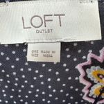 Loft  Kimono, lightweight, navy blue with dots and flowers, sewn arm holes Photo 1