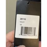 La Femme New  Off the Shoulder Satin Trumpet Gown In Navy‎ Size 18 Photo 8