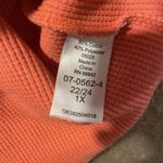 Woman Within  Shirt Womens 1x Plus Peach Ribbed Vneck Quarter Sleeve Orange Top Photo 2