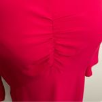 Free People Dress Be My Baby Ruched Mini Flutter Sleeves Covered Button Back Red Photo 5