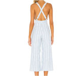 Majorelle Francis Women's Size XS Blue Chambray Cropped Jumpsuit Photo 1