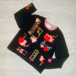 Vintage embroidered beaded long sleeve button front cardigan shirt cotton heart Red Size L Photo 4